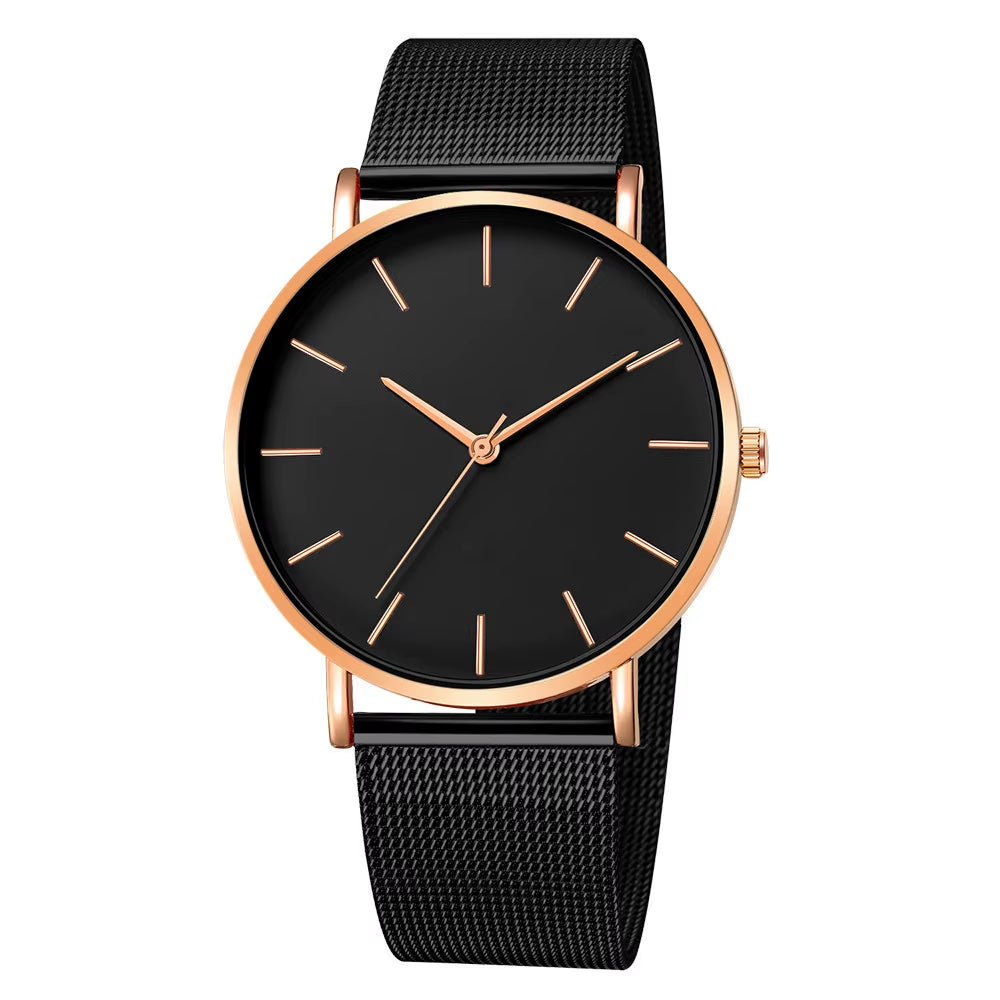 Top Brand Women'S Watches Luxury Metal Mesh Simple Quartz Watches Fashion Elegant Rose Gold Ladies Wristwatch Clock Reloj Mujer