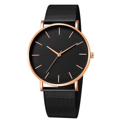 Top Brand Women'S Watches Luxury Metal Mesh Simple Quartz Watches Fashion Elegant Rose Gold Ladies Wristwatch Clock Reloj Mujer