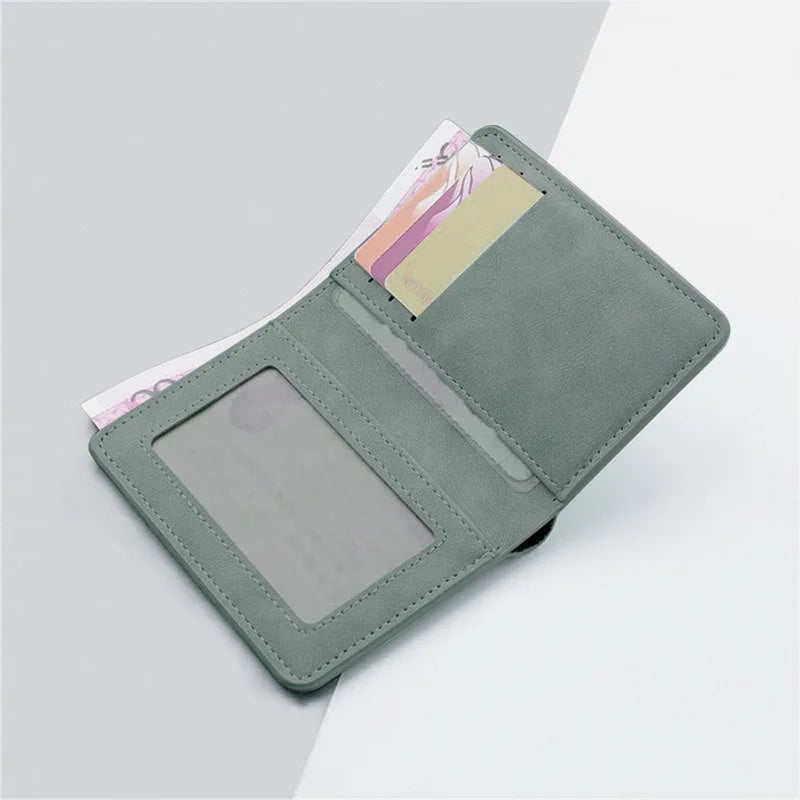 Men/Women Fashion Wallet Id/Credit Card Holder Wallet for Men Multi-Card Bagholder Two Fold Small Wallet Black/Gray Coin Purse