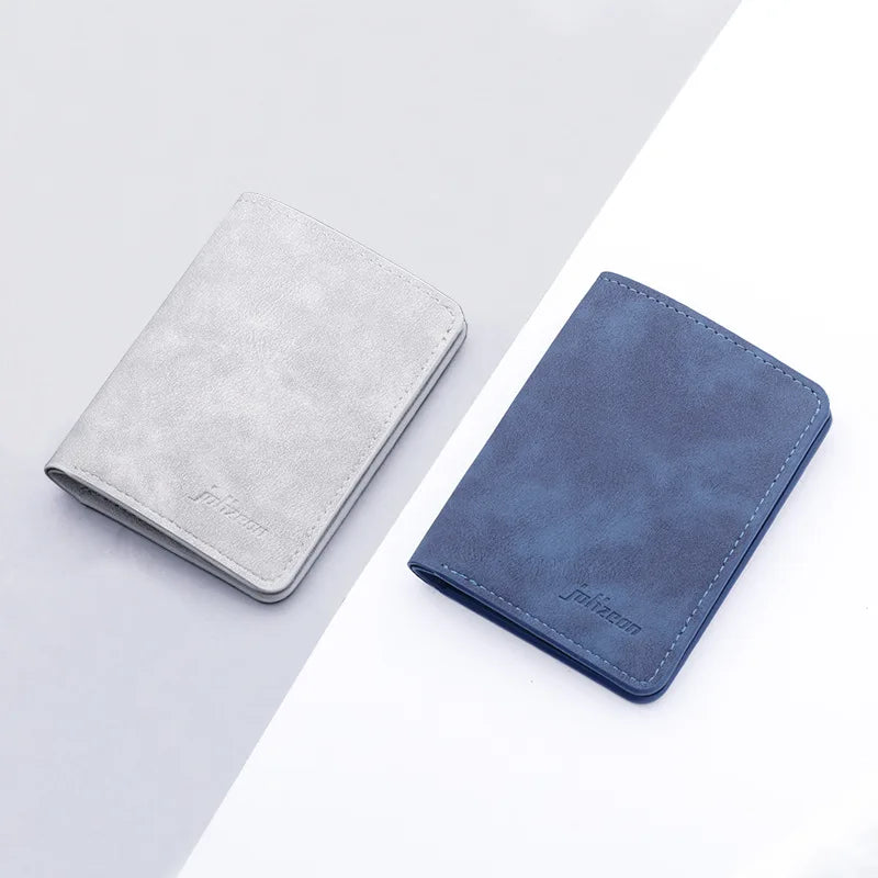 Men/Women Fashion Wallet Id/Credit Card Holder Wallet for Men Multi-Card Bagholder Two Fold Small Wallet Black/Gray Coin Purse
