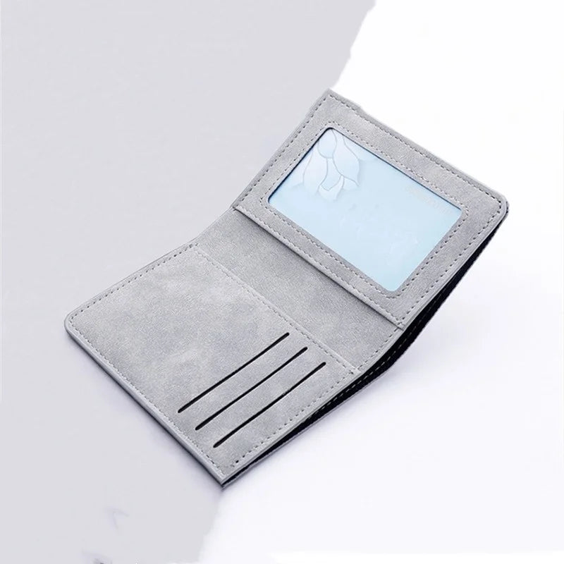 Men/Women Fashion Wallet Id/Credit Card Holder Wallet for Men Multi-Card Bagholder Two Fold Small Wallet Black/Gray Coin Purse