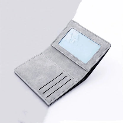 Men/Women Fashion Wallet Id/Credit Card Holder Wallet for Men Multi-Card Bagholder Two Fold Small Wallet Black/Gray Coin Purse