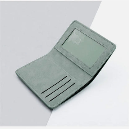 Men/Women Fashion Wallet Id/Credit Card Holder Wallet for Men Multi-Card Bagholder Two Fold Small Wallet Black/Gray Coin Purse