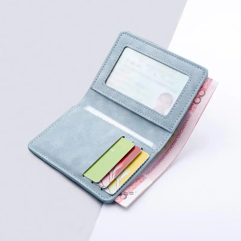 Men/Women Fashion Wallet Id/Credit Card Holder Wallet for Men Multi-Card Bagholder Two Fold Small Wallet Black/Gray Coin Purse